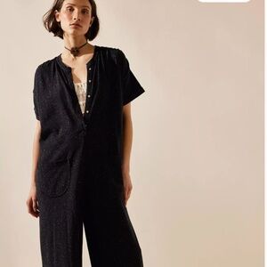 My Go To Jumpsuit Free People Black XS NWOT
